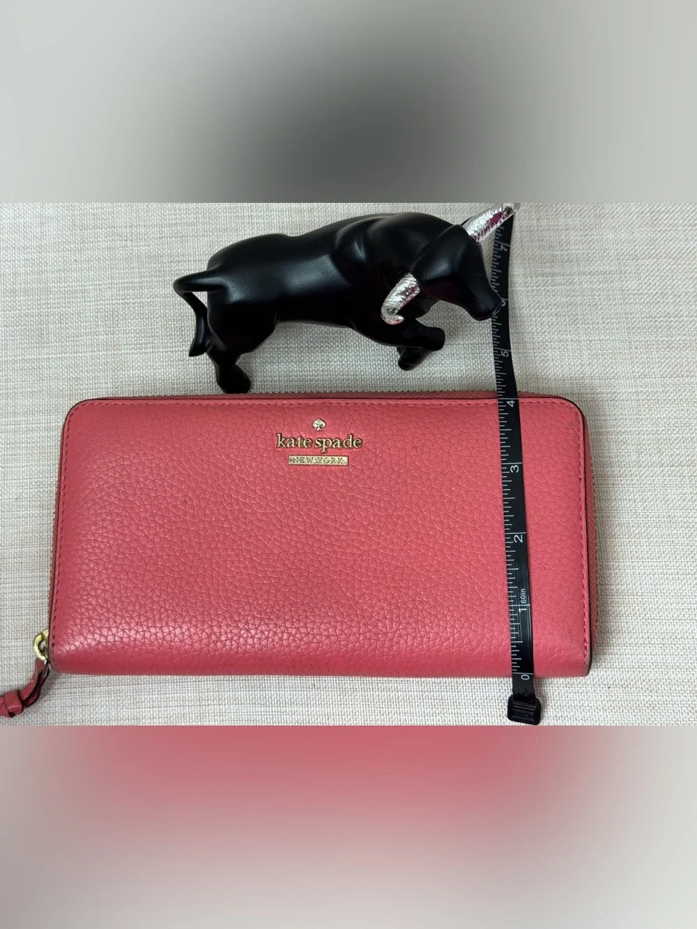 kate spade Coral Zip Around Wallet in Bright Coral